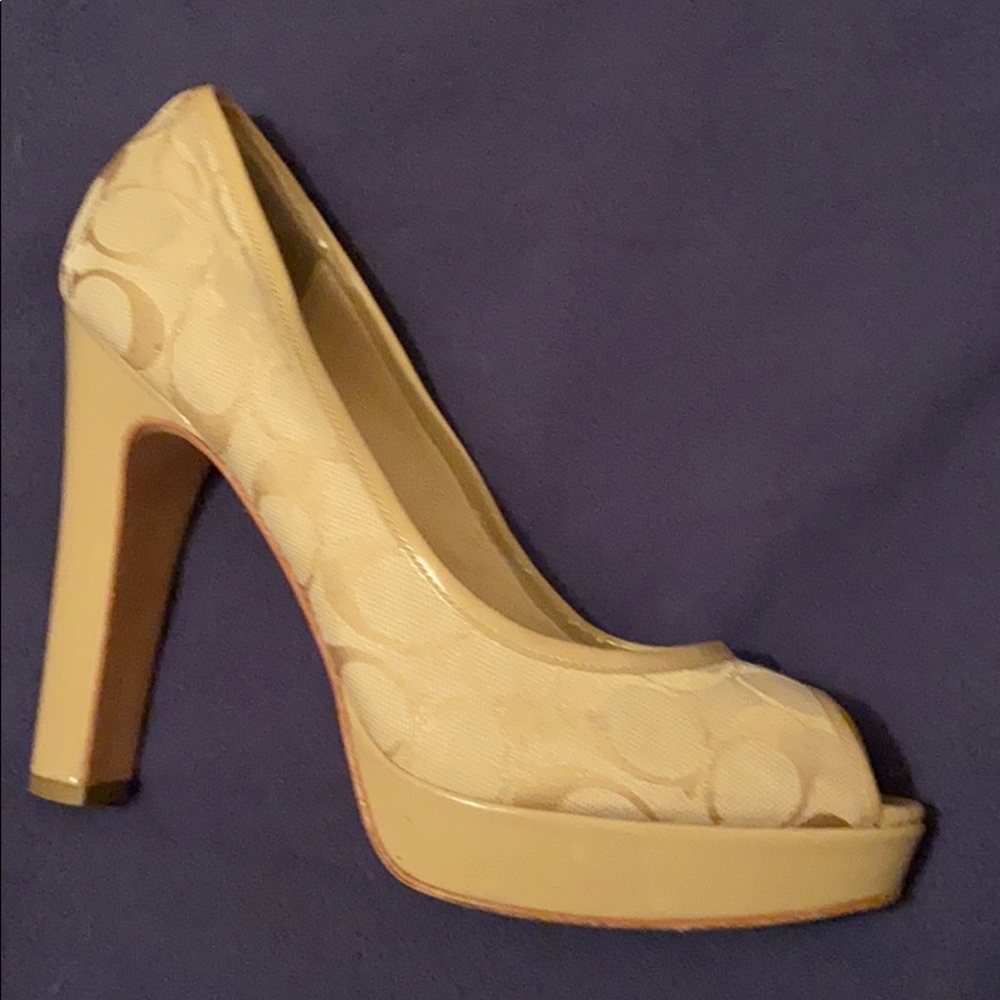 Coach - Breanna peep toe pumps.